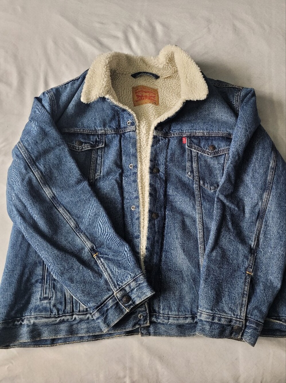 Levi's Red Tab Men’s Blue Denim Sherpa-Lined Jacket